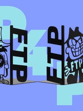 FTP Spook & Boris Metal Bookends Set